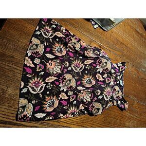 Size 14 Lands End Tank Strap Padded Top Floral Tankini Swimsuit Bathing Suit Top